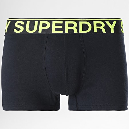 Superdry - Juego de 3 M3110450A Calzoncillos bóxer azul marino