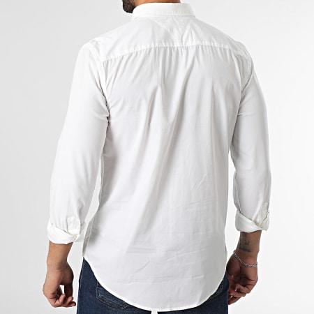 Tommy Hilfiger - Flex Popelina Kent Cuello Camisa Manga Larga 8137 Blanco
