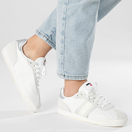 Tommy Jeans - Zapatillas Mujer Low Profile Runner 2706 Crudo