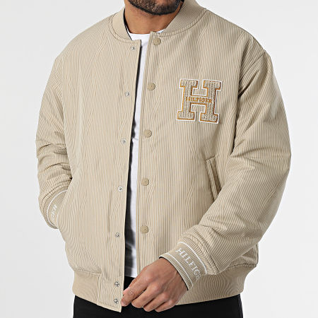 Tommy Hilfiger - Veste Bomber Réversible 8037 Beige Bleu Marine