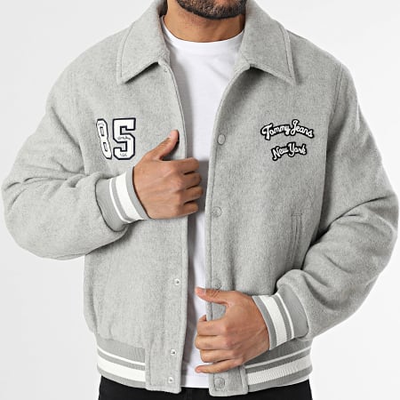 Tommy Jeans - Veste Varsity 1119 Gris Chiné