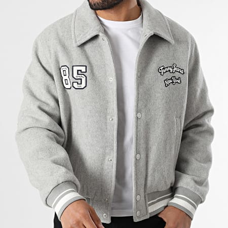 Tommy Jeans - Veste Varsity 1119 Gris Chiné