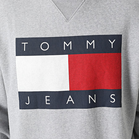 Tommy Jeans - Sweat Crewneck Melange Flag 1186 Gris Chiné