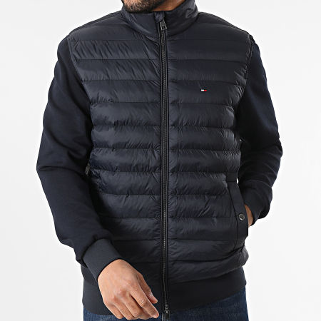 Tommy Hilfiger - Veste Zippée Media Stand Collar 7461 Bleu Marine