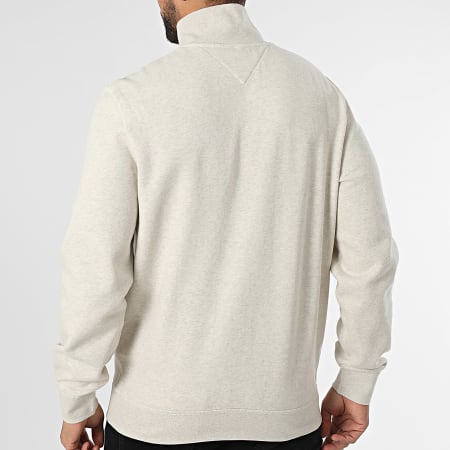 Tommy Hilfiger - Sweat Col Zippé Essential 7233 Beige Chiné