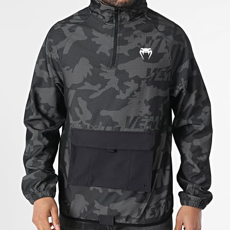 Venum - Trooper 05355 Negro Gris Carbón Sudadera Cuello Cremallera