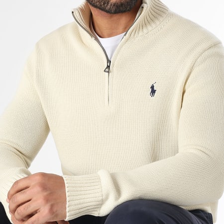 Polo Ralph Lauren Trui Col Zippé Original Player Beige Licht Ryses