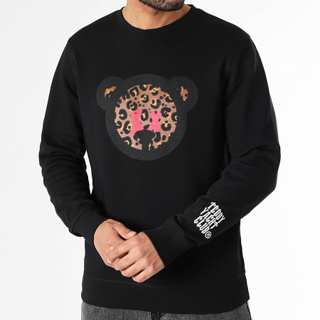 Teddy Yacht Club - Sweat Crewneck Cheetah Print Noi
