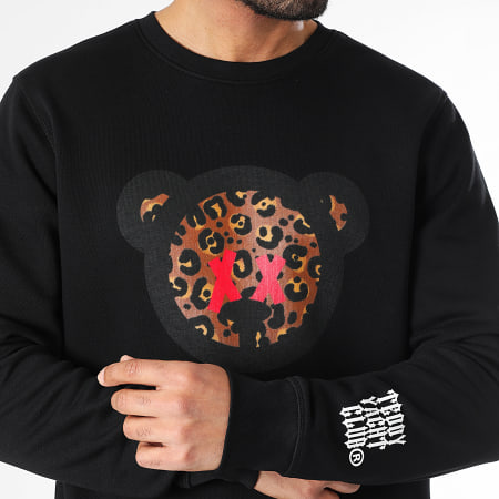 Teddy Yacht Club - Sweat Crewneck Cheetah Print Noi
