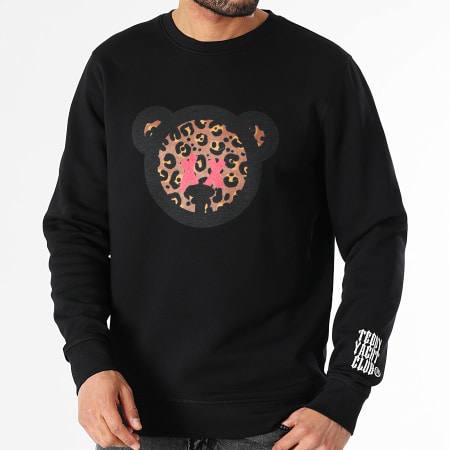 Teddy Yacht Club - Sweat Crewneck Cheetah Print Noi