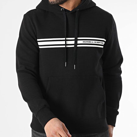 Tommy Hilfiger - Sweat Capuche Central Chest Stripe 8332 Noir