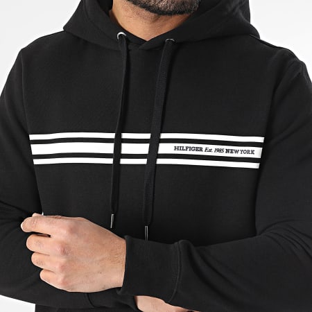 Tommy Hilfiger - Sweat Capuche Central Chest Stripe 8332 Noir