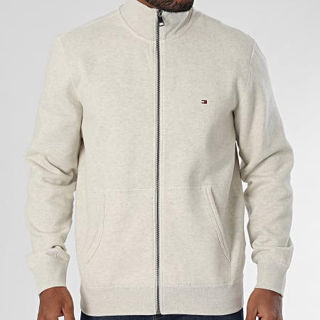 Tommy Hilfiger - Sweat Zippé Essential Fleece 8083 Beige Chiné