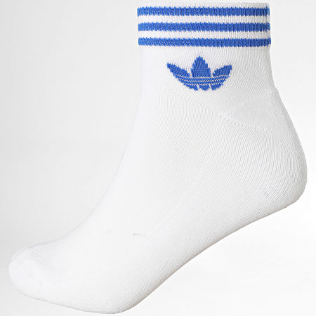 Adidas Originals - Lot De 3 Chaussettes Trefoil JI9489 Blanc Jaune Bleu Roi Vert Foncé