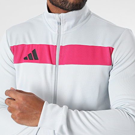 Adidas Sportswear - Ensemble De Survetement A Bandes Tiro JD0469 Gris Clair Noir