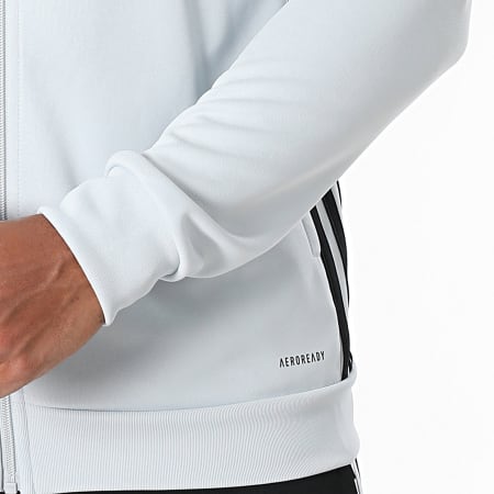 Adidas Sportswear - Ensemble De Survetement A Bandes Tiro JD0469 Gris Clair Noir