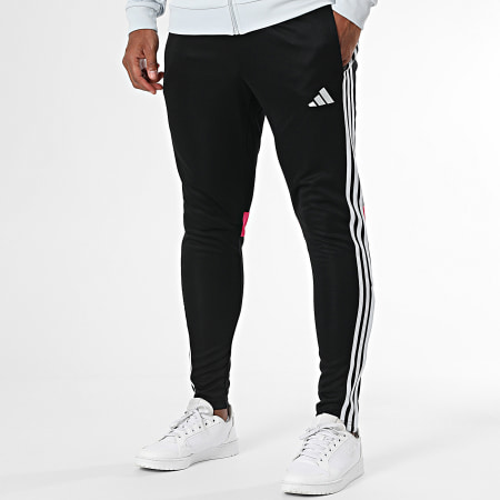 Adidas Sportswear - Ensemble De Survetement A Bandes Tiro JD0469 Gris Clair Noir