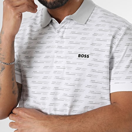 BOSS - Polo de manga corta Paddy Tape 50534269 Blanco Gris