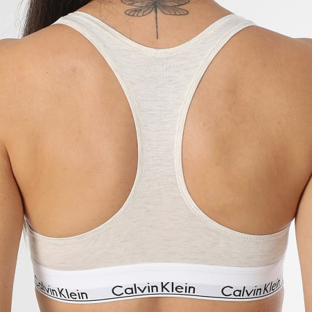 Calvin Klein - Sujetador de mujer F3785E Beige Chiné