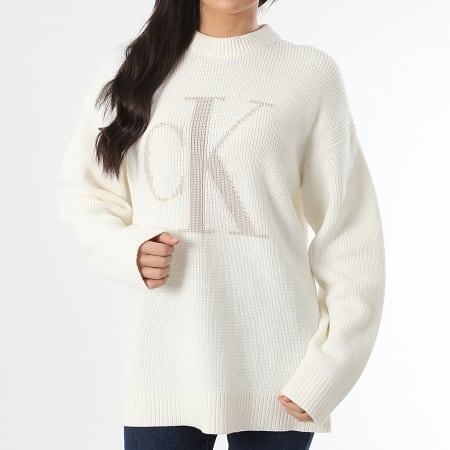 Calvin Klein - Pull Femme 4799 Ecru