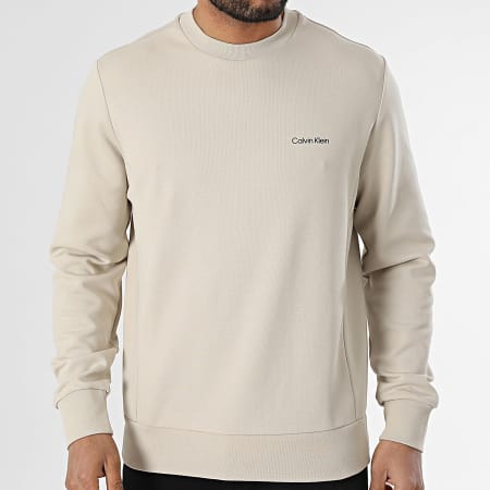 Calvin Klein - Sweat Crewneck Micro Logo Repreve 9926 Beige