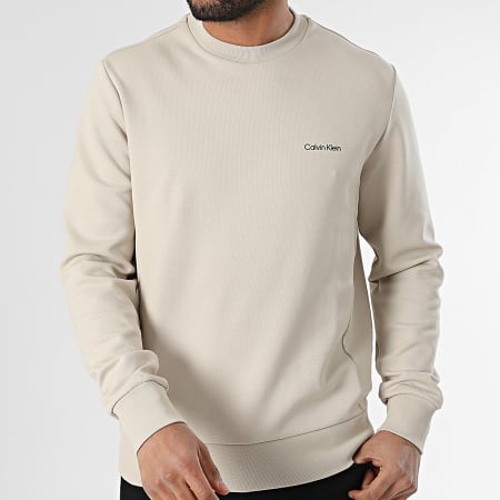 Calvin Klein - Sweat Crewneck Micro Logo Repreve 9926 Beige