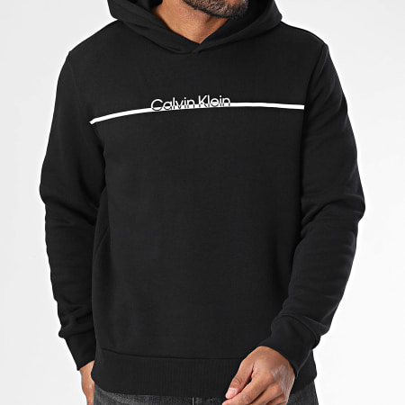 Calvin Klein - Sweat Capuche Split Line Logo 4338 Noir