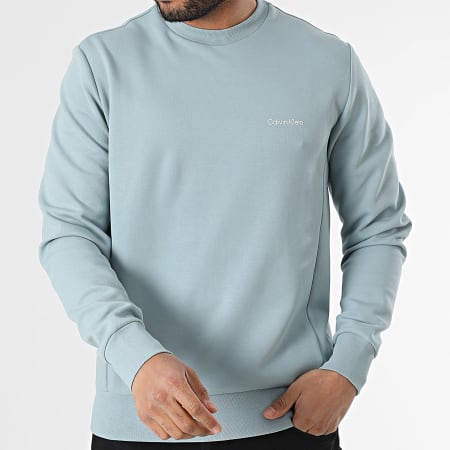 Calvin Klein - Sweat Crewneck Micro Logo Repreve 9926 Bleu Clair