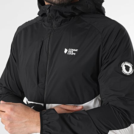 Comme Des Loups - Veste Zippée Capuche Bolt Noir Blanc