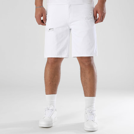 LBO - Short Jean Relaxed Destroys 3586 Blanc