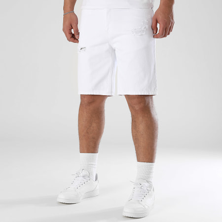 LBO - Short Jean Relaxed Destroys 3586 Blanc