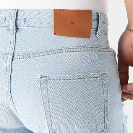 LBO - Short Jean Relaxed Destroys 3588 Bleu Denim