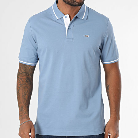 Tommy Jeans - Polo Manches Courtes Tipped 0745 Bleu Clair
