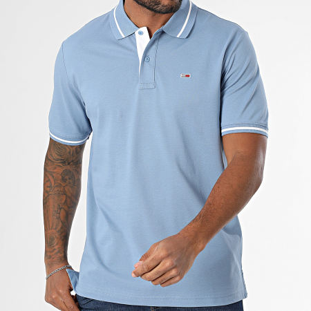 Tommy Jeans - Polo Manches Courtes Tipped 0745 Bleu Clair