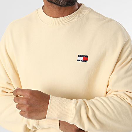 Tommy Jeans - Sweat Crewneck Label 0638 Jaune