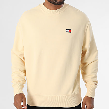 Tommy Jeans - Sweat Crewneck Label 0638 Jaune
