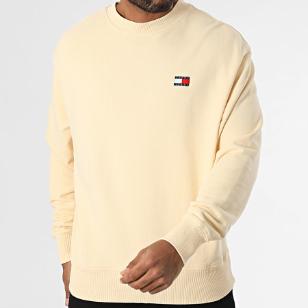 Tommy Jeans - Sweat Crewneck Label 0638 Jaune