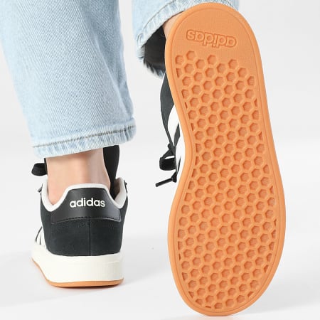Adidas Sportswear - Baskets Femme Grand Court 00s K JH6178 Core Balck Off White Gum
