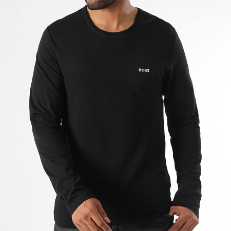 BOSS - Lot De 3 Tee Shirts Manches Longues 50492321 Noir Blanc Beige