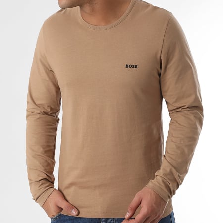 BOSS - Lot De 3 Tee Shirts Manches Longues 50492321 Noir Blanc Beige