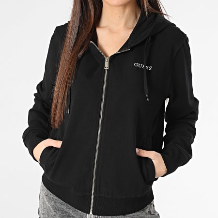 Guess - Sweat Zippé Capuche Femme O5RQ01-KCO31 Noir