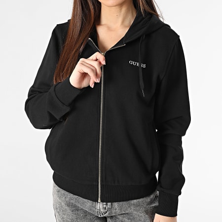Guess - Sweat Zippé Capuche Femme O5RQ01-KCO31 Noir