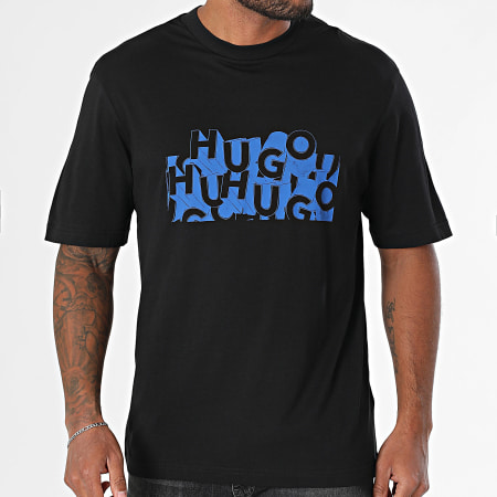 Hugo Blue - Tee Shirt Nafralo 50533528 Noir Bleu Roi