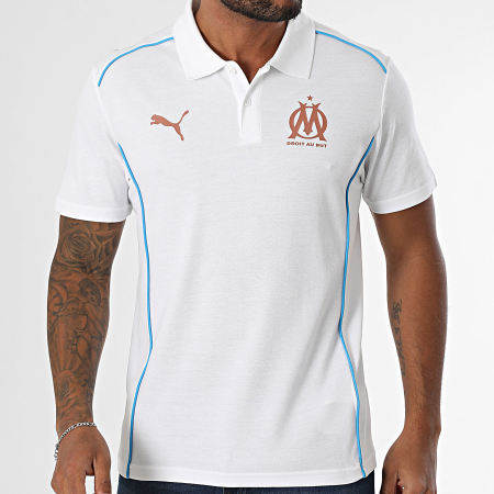 Puma - Polo Manches Courtes OM Casuals 778255 Blanc