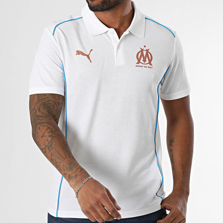 Puma - Polo Manches Courtes OM Casuals 778255 Blanc