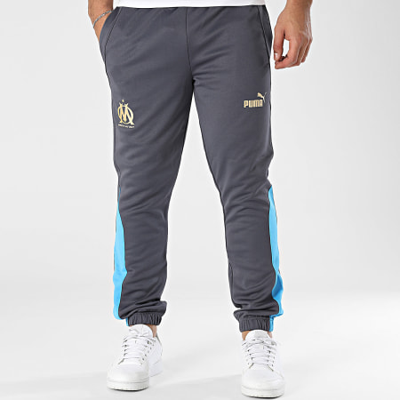 Puma OM 779243 Pantaloni da jogging grigio antracite e oro Ryses