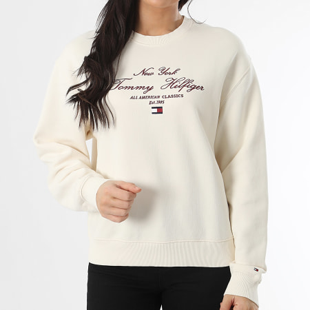 Tommy Hilfiger - Sweat Crewneck Femme Reg Script 3844 Beige