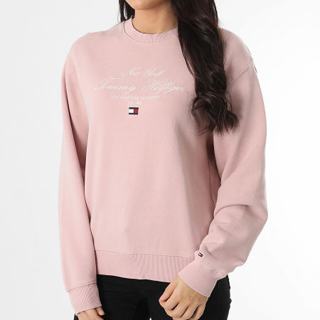 Tommy Hilfiger - Sweat Crewneck Femme Reg Script 3844 Rose