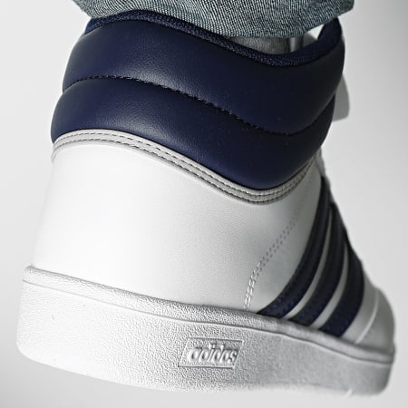 Adidas Sportswear - Baskets Montantes Hoops 4.0 Mid JQ9995 Footwear White Dark Blue Grey Two