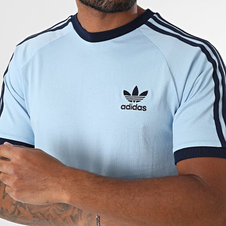 Adidas Originals - Tee Shirt A Bandes 3 Stripes JN7018 Bleu Clair